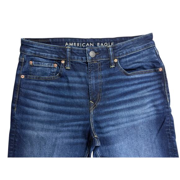 American Eagle Jeans Men Athletic Fit AirFlex+ Stretch Denim Blue Whisker 33X30 - Picture 3 of 10